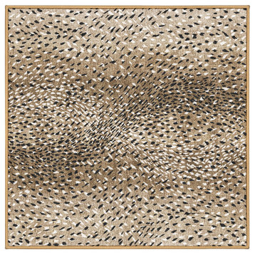 Washable Fawn Hide Area Rug, Square 3'