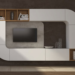 Italian Wall Unit Velvet 122 by Artigian Mobili - $3,695.00 - Entertainment Centers And Tv Stands