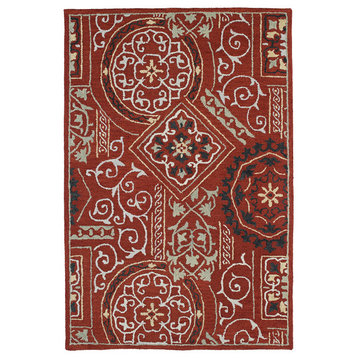 Kaleen Brooklyn Hand Tufted 5302-25 Red 9'6" X 13' Rectangle