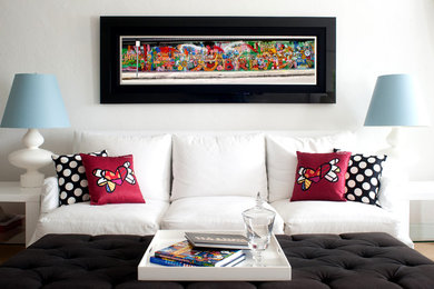 Inspiration for a contemporary living room remodel in Miami