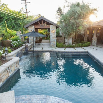 Custom Mediterranean Pool / Spa Design
