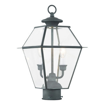 Livex Lighting Westover Charcoal Light Outdoor Post Lantern