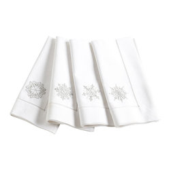 SILVER SNOWFLAKE NAPKINS - NEW - Napkins