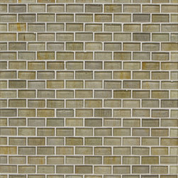 Mantra Mini-Brick Mosaic in Silver Gloss - Tile
