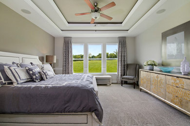 Example of a transitional bedroom design in Cincinnati