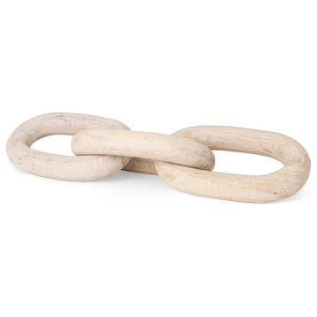 Tayla Large Blonde Solid Wood Chain Link