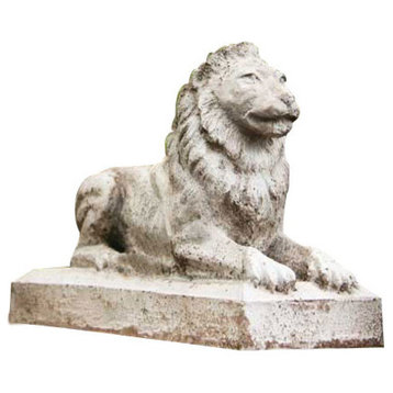 Sentinel Lion, Small Garden Animal Statue