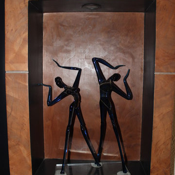 Niches and shelves to display art, all constructed by MH Construction
