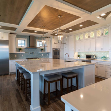 Lake House Kitchen with Tray Ceiling
