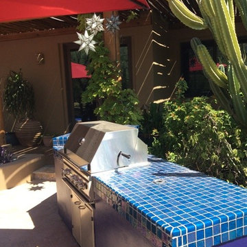 Lightstreams Royal Blue Waterline Tile & Peacock BBQ