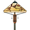 Roseto QZLMP6201 Tiffany 2 Light 60" Tall Floor Lamp - Olde Brass