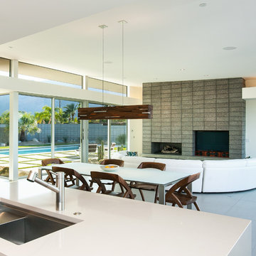 Aeris LED Linear Pendant above Dining Table