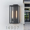 2-Light 20.5"H Modern Black Outdoor Wall Sconce Lantern Light