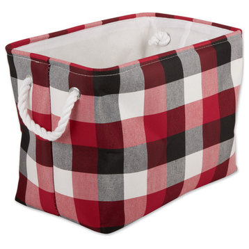 DII Polyester Bin Tri Color Cardinal Red Rectangle Large 17.5"x12"x15"
