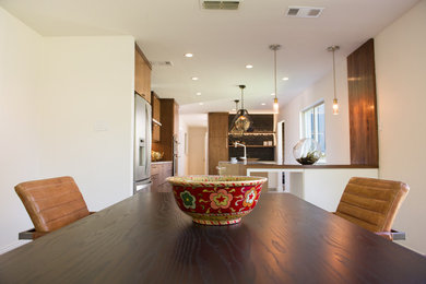 Trendy dining room photo in Dallas
