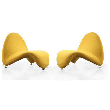 MoMa Accent Chair, Yellow, Set of 2