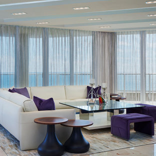 75 Most Popular Living Room with Purple Walls Design Ideas for 2019