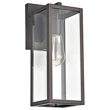 CHLOE Lighting Richard Transitional 1-Light Rubbed Bronze Outdoor Wall Sconce