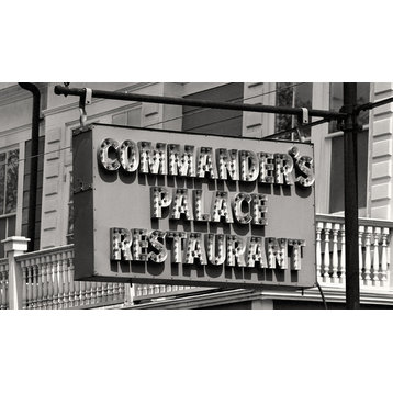 Commanders Palace Restaurant Retro Sign New Orleans LAcBlack & White Photography