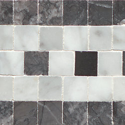 Flannel, Ebony, White Carrara - Tile