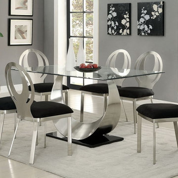 Orla Dining Set | Silver / Black