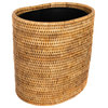Artifacts Rattan™ Oval Waste Basket with Metal Liner, Honey Brown