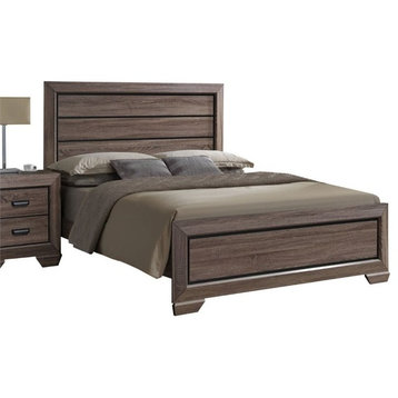 ACME Lyndon Queen Bed in Weathered Gray Grain
