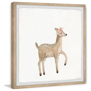 "Fawn Steps" Framed Painting Print, 24x24