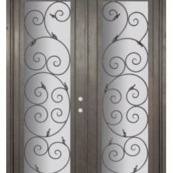 Orvieto 72x96 Forged Iron Double Door 14 Gauge Steel - Front Doors
