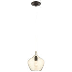 Livex Lighting - Livex Lighting 49089-92 Pendants - 8" One Light Pendant - Canopy Included: Yes  Shade IncPendants 8" One Ligh English Bronze/AntiqUL: Suitable for damp locations Energy Star Qualified: n/a ADA Certified: n/a  *Number of Lights: Lamp: 1-*Wattage:60w Medium Base bulb(s) *Bulb Included:No *Bulb Type:Medium Base *Finish Type:English Bronze/Antique Brass