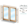 Front Door - Oak Tree II - Fiberglass Grain - 36" x 96" - LT Door Active -...