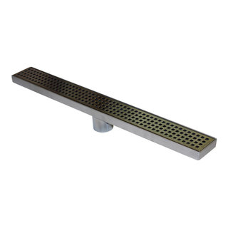 SereneDrains Linear Shower Drain Offset Outlet Square - 59