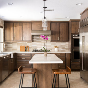 Transitional Kitchen Renovation with Island