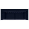 Jack Tuxedo Square Tufted Sofa with Bolster Pillows, 84", Dark Navy Blue Velvet