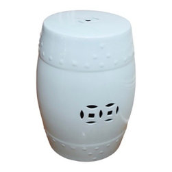 Light Blue Chinese Garden Stool - Products