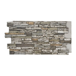 ALPINE FAUX DEEP STACKED STONE- 24"H x 48"W - Wall Panels