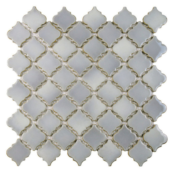 Samphire Porcelain Mosaic Floor And Wall Tile Mediterranean Mykonos Porcelain Mosaic Tile 12 38 X12 5