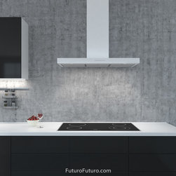 36&Prime; Minimal White Wall Range Hood - Range Hoods And Vents