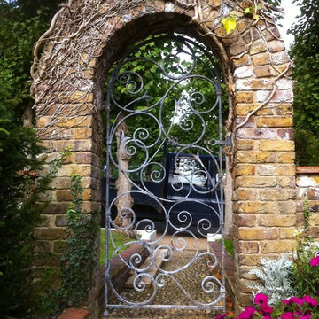 Hand forged garden gate.