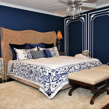 Elegant Navy Master Bedroom Suite