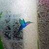 Front Door - Iris Hummingbird - Fiberglass Smooth - 36" x 80" - Knob on Left...