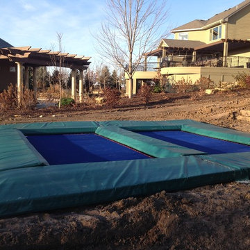 In-Ground Double Trampoline