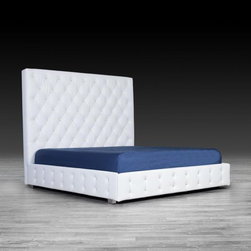 ELEGANT CR WHITE MODERN BED - Beds
