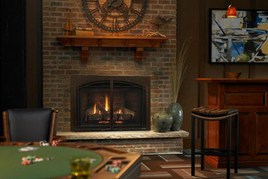 Example of a trendy basement design in Portland