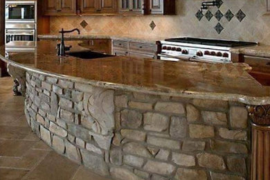 Kitchen - rustic kitchen idea in Albuquerque