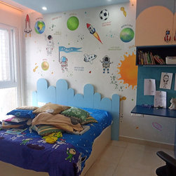 Customized Space Theme Wallpaper Design for Kids Room - Wallpaper