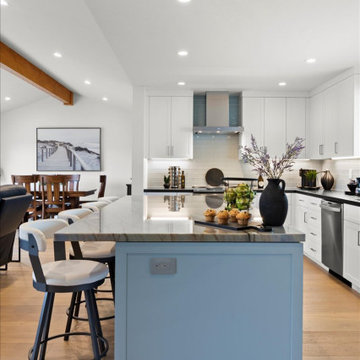 Smokey Blue: Almaden Valley Kitchen Remodel