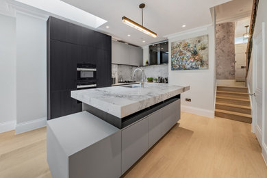 Design ideas for a contemporary kitchen in London.
