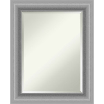 Peak Polished Nickel Beveled Bathroom Wall Mirror - 24 x 30 in.