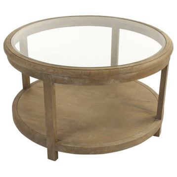 Odo Coffee Table, Brown and Clear